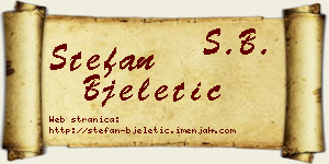 Stefan Bjeletić vizit kartica
